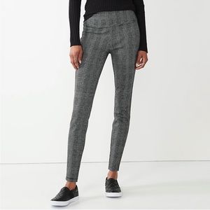 Plaid Waistband  Leggings /XL